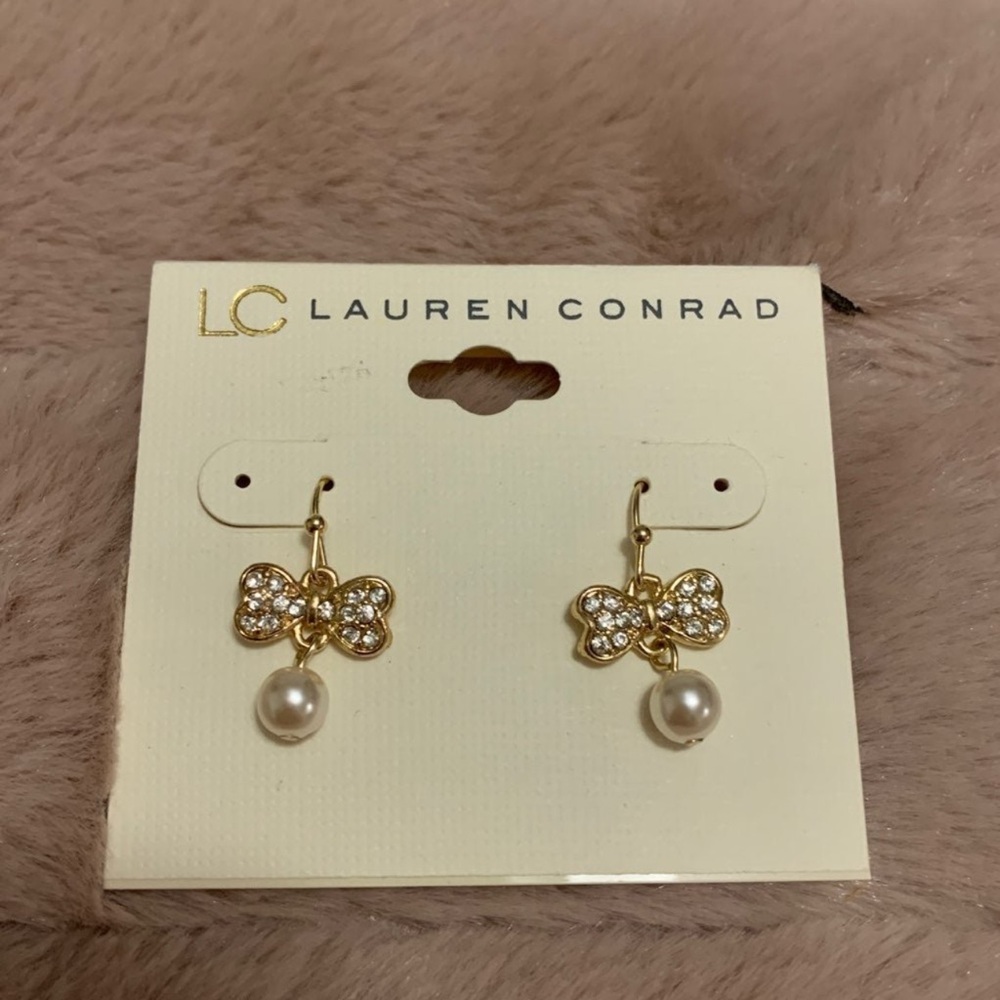 Lauren Conrad Bow Drop Earrings